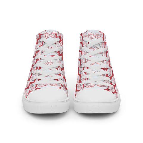 Crazyeyesproducts.com logo high top canvas shoes