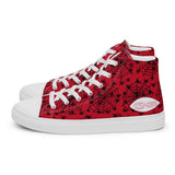 Men’s creepy spiders  high top canvas shoes
